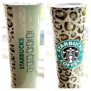 New Starbucks leopard print stainless steel tumbler